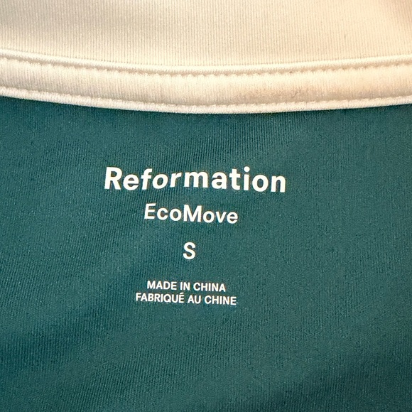 REFORMATION EcoMove Leslie Zip-Front Activewear Dress in Color Pine. Size Small. - Picture 7 of 10